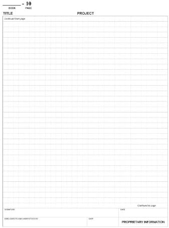 BookFactory Lab Notebook - 168 Pages (.25" Grid Format), 8 7/8" x 11 1/4", Black Cover, Section Sewn Hardbound Laboratory Notebook (LIRPE-168-LGR-A-LKT1)