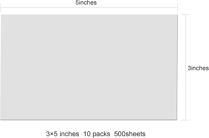 Transparent Sticky Notes Pad 3x5 Inch, Clear Sticky Notes for Books Message Reminder, Waterproof self-Adhesive Translucent Sticky Notes, 10 Packs 500 Sheets