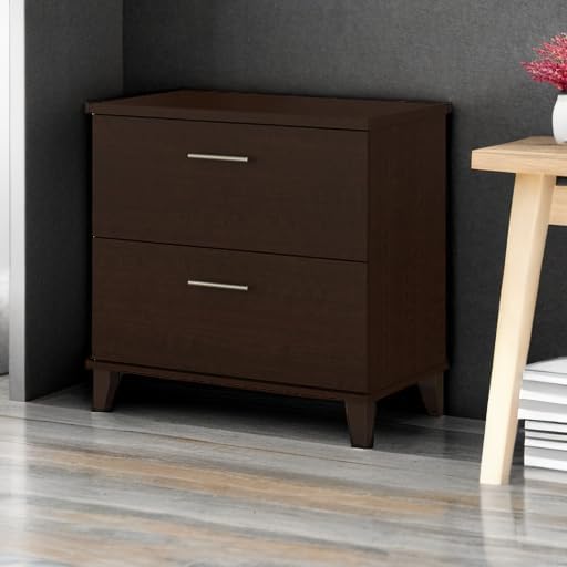 Bush Furniture Somerset 2 Drawer Lateral File Cabinet in Mocha Cherry