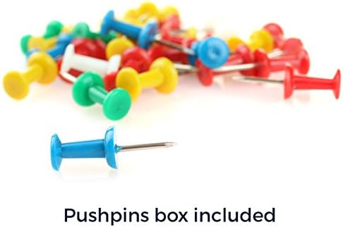 PinPix pin Cork Bulletin Board Made from Canvas, Classic Black Pattern 30 x 20 Inches (Completed Size) and Framed in Satin Black (PinPix-622)