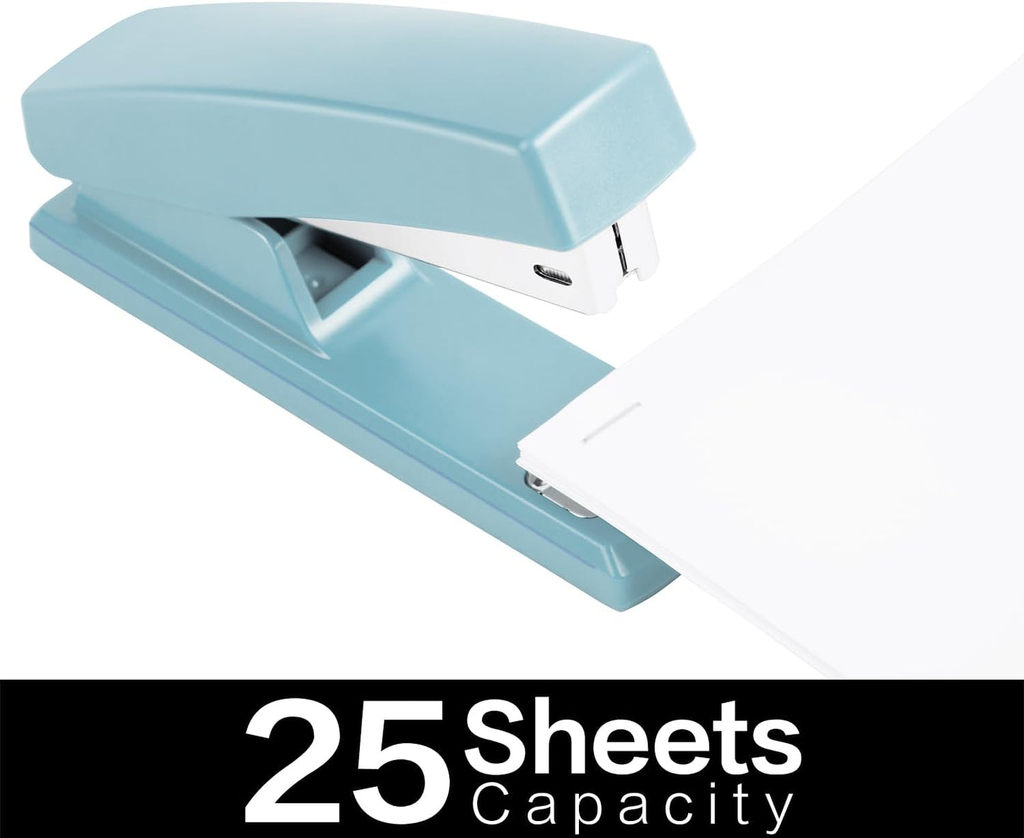 Deli Stapler, Desktop Staplers with 640 Staples, Office Stapler, 25 Sheet Capacity, Blue