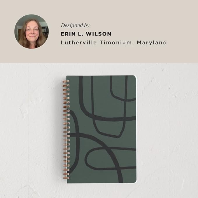 Minted Find Your Own Way Notebook, Writing Journal for Notes & Journaling, Durable Acrylic Free Cover, Abstract Modern Art Design, Spiral Bound Journal Notebook with 80 Lined Pages, 5.5" x 8.5"