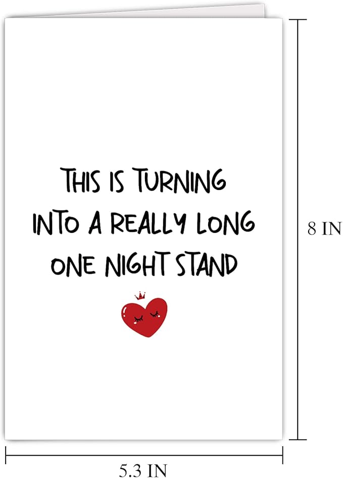 Funny Anniversary Card for Him Her, Humorous Valentines Day Card for Bf Gf, Rude Anniversary Card for Husband Wife