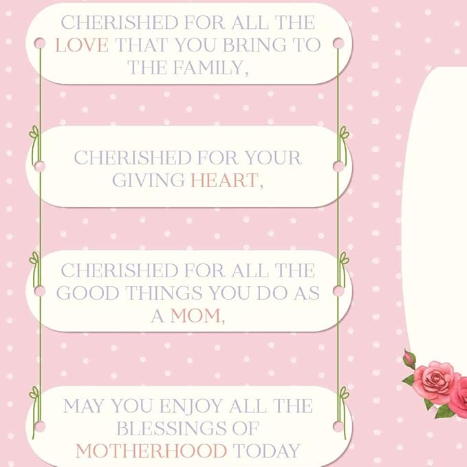 Prime Greetings Daughter In Law Mother's Day Card, Made in America, Eco-Friendly, Thick Card Stock with Premium Envelope 5in x 7.75in, Packaged in Protective Mailer