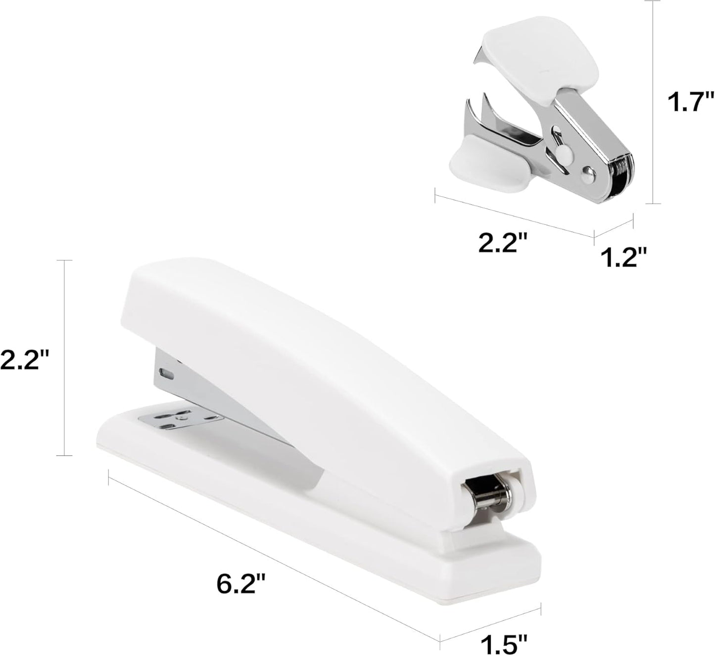 Deli Stapler, Desktop Stapler, 2 Pack, Office Stapler, 25 Sheet Capacity, Includes 2000 Staples and 2 Staple Removers, 2 Pack, White