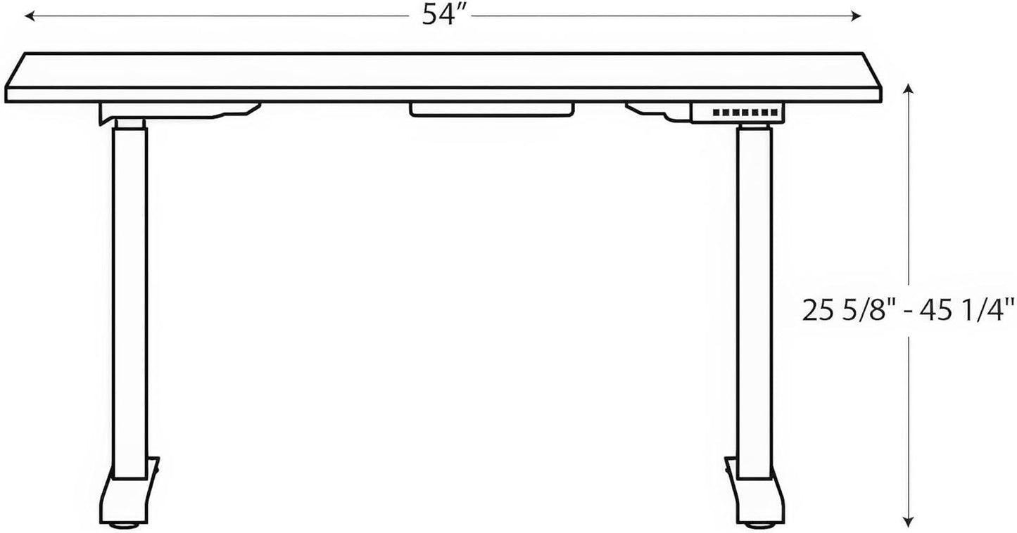 HON Coze Electric Standing Desk Adjustable Height, Coordinate Height Adjustable Desk, 54", Natural Recon Top, Silver Base