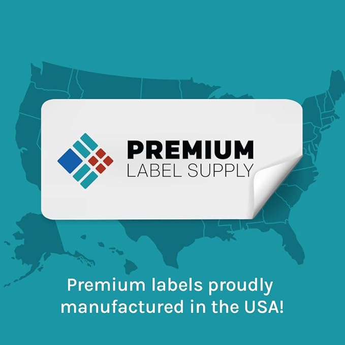 Premium Label Supply Waterproof White Address Sticker Labels – 4" x 2.5" – Laser Printers Only – (8 per Sheet), 25 Sheets - 200 Total Adhesive Labels