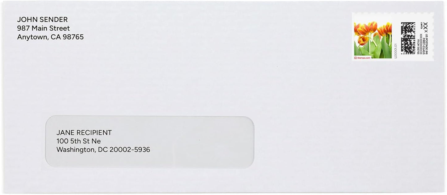 Spring Blossoms NetStamps 120-Pack (5 Sheets) Printable Postage Labels (Stamps.com Subscription Required) - Print Approved Postage - Inkjet & Laser Printers - Business, Personal, Home