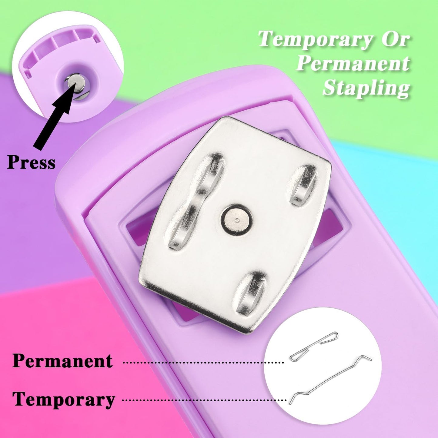 Tamaki Stapler, Office Stapler, Staplers for Desk(Purple)