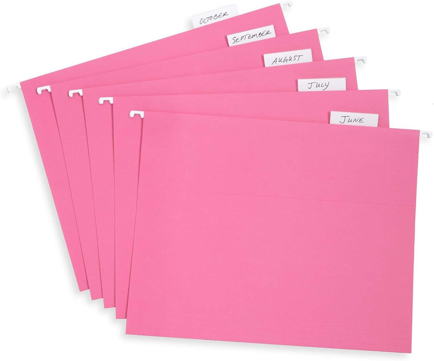 Blue Summit Supplies 25 Pink Hanging File Folders Letter Size, Reinforced Hanging File Folders Pink, Designed for Home and Office Color Coded Organization