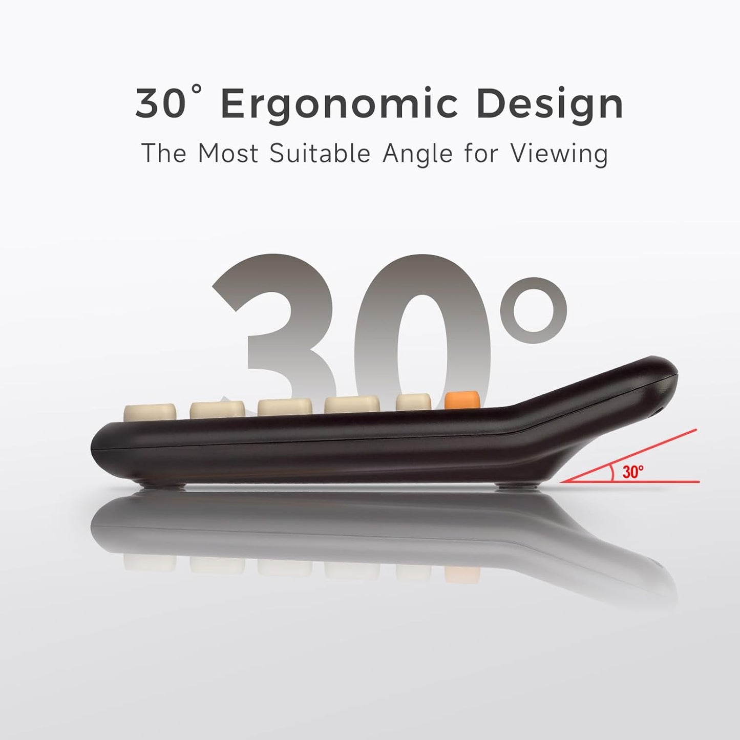 Pendancy Calculators Desktop, Basic 4 Function Handheld Desk Calculator with Solar Battery Dual Power, 12 Digit Large LCD Display Big Button for Office School Home Use (Brown)