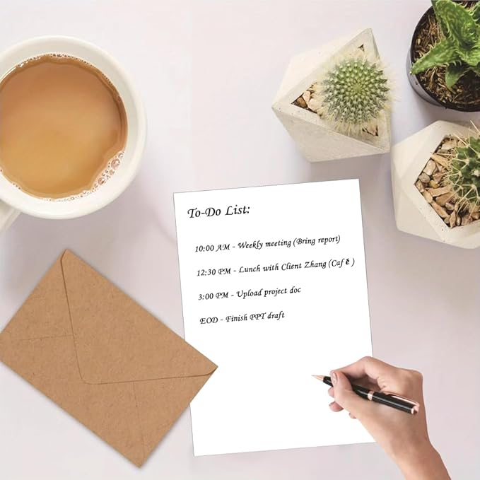 Printer Paper - 300 Sheets, A5 Premium Bright White Paper, 28lb Bond / 70lb Text (105 gsm) Bright White Paper – Great for Copy, Printing, Writing, 5.83" x 8.27" (148 x 210 mm)