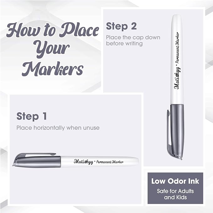 12 Pcs Metallic Permanent Markers Bulk Gold Silver Metallic Pens Fine Point Paint Markers for DIY Crafts Gift Card Making Artist Illustration(Gold Silver Copper)