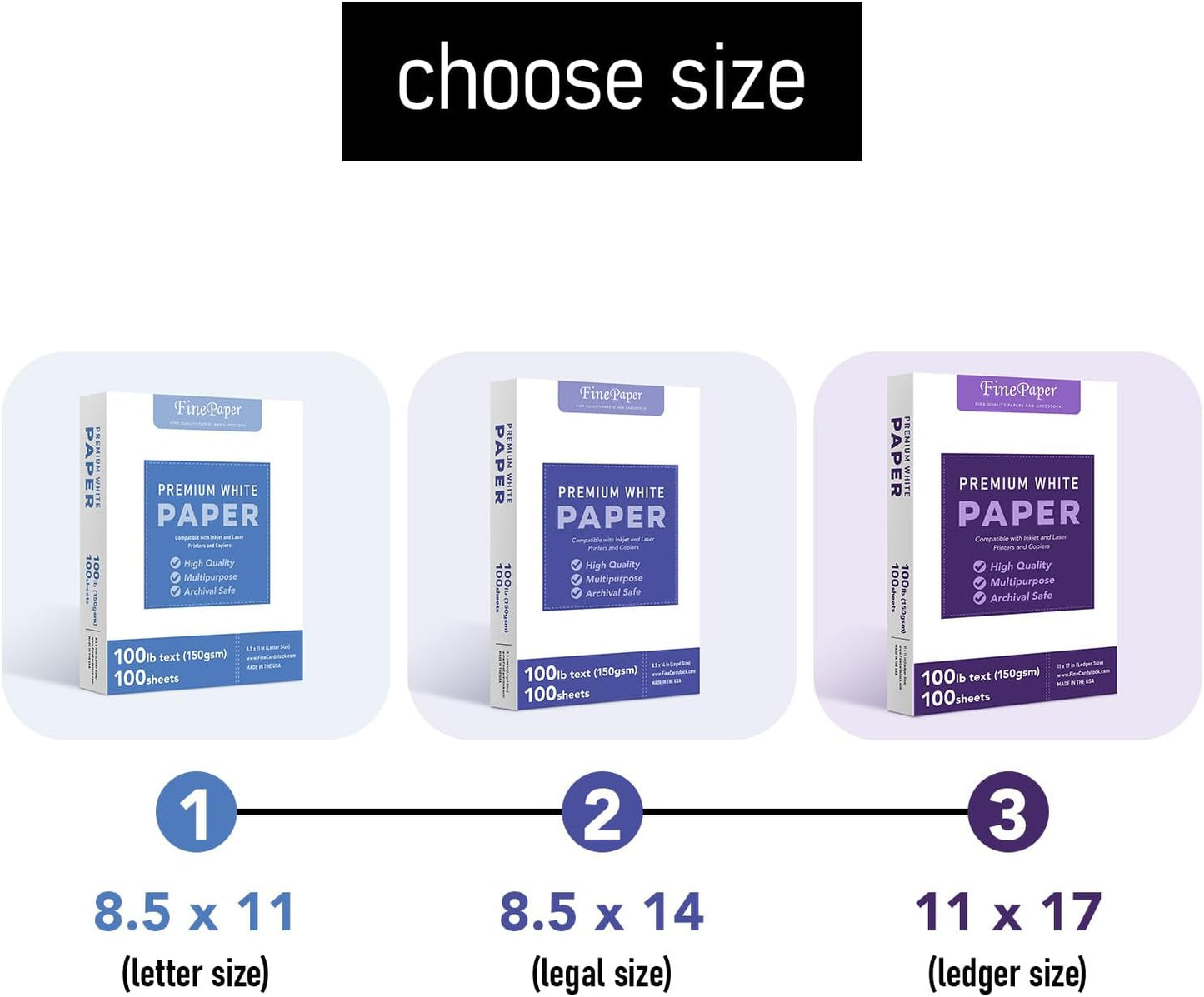 Bright White Paper - Multipurpose Office Print Writing Copy - Flyers, Posters, Design Proposals, Business Documents | 8.5 x 11 | 100lb Text (40lb Bond) | Acid Free Paper | 100 Sheets per Pack