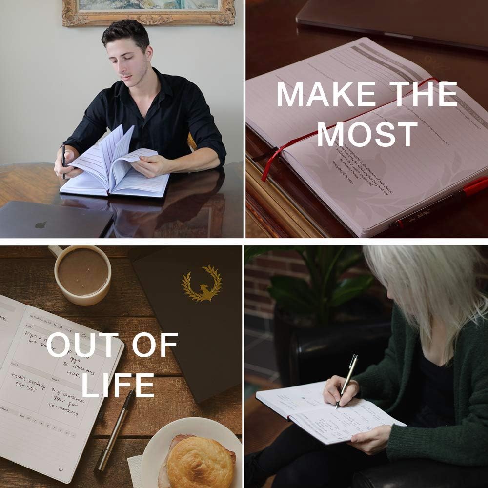 The Phoenix Journal - Best Daily Goal Planner, Organizer, & Calendar for Goal Setting, Gratitude, Happiness, & Productivity - Vision Board & Habit Tracking - 12 Weeks, Undated, Hardcover (Sapphire)