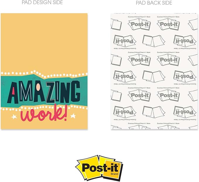 Empowering Sticky Note Pads / 3" x 4" Motivational Educator Sticky Notes / 50 Sheets Per Pad/Set of 6 Empowering Quote Designs/Made in USA