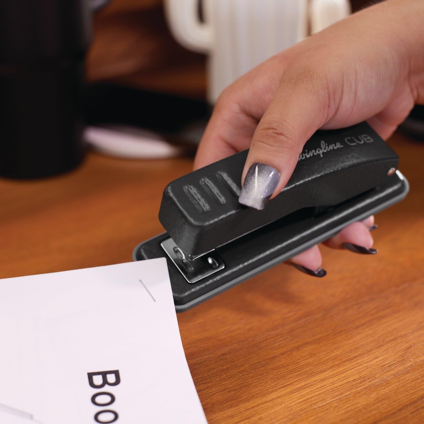 Swingline Stapler, Cub Compact Desktop Stapler, 20 Sheet Capacity, Metal, Matte Black (S701068)