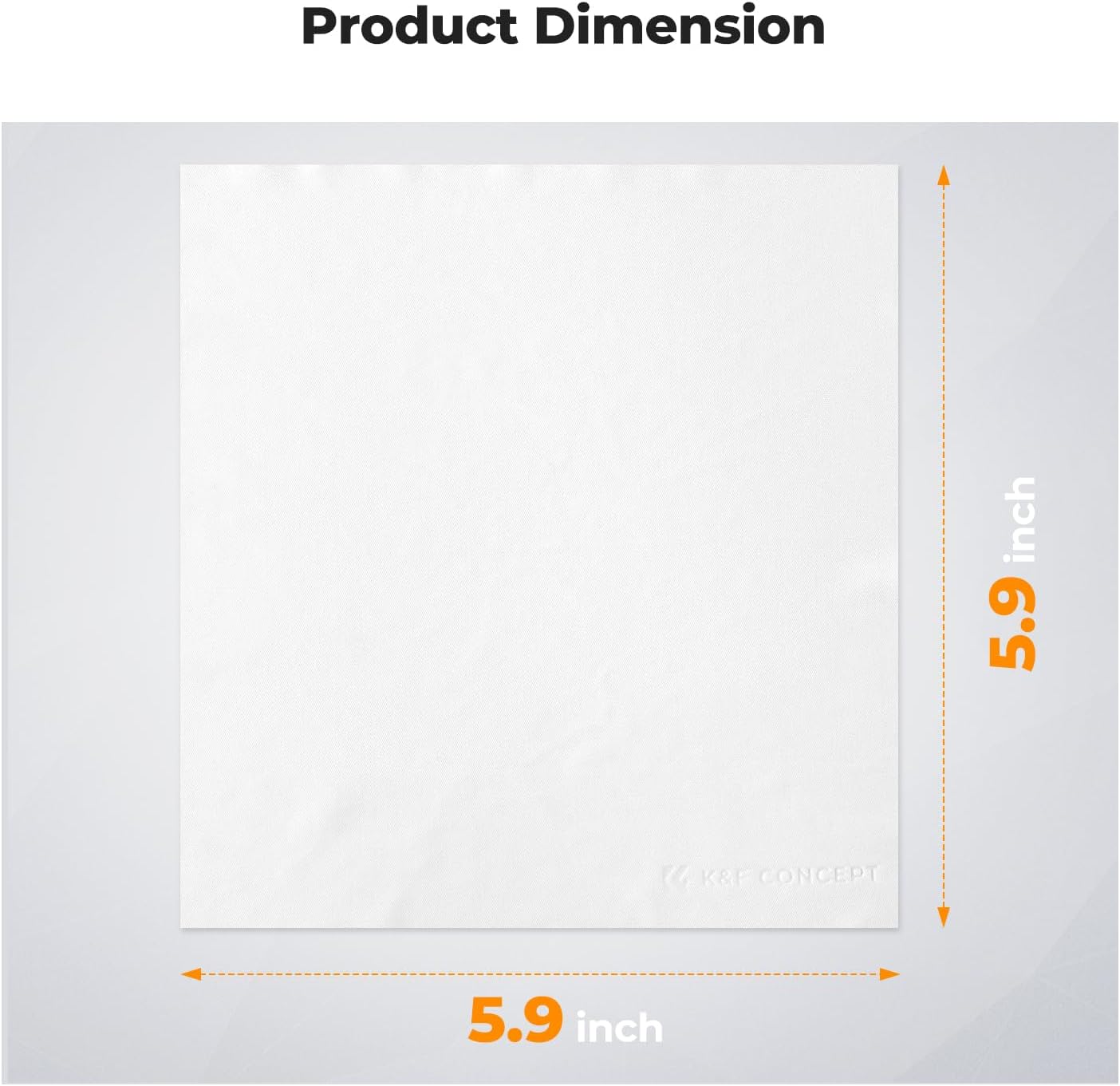 K&F Concept 80 Pack Microfiber Cleaning Cloths for Glasses, 6''x6'' Individually Wrapped Lens Cleaning Cloths for Cameras, LCD Screens, iPad, Tablets, Laptops, Telescope