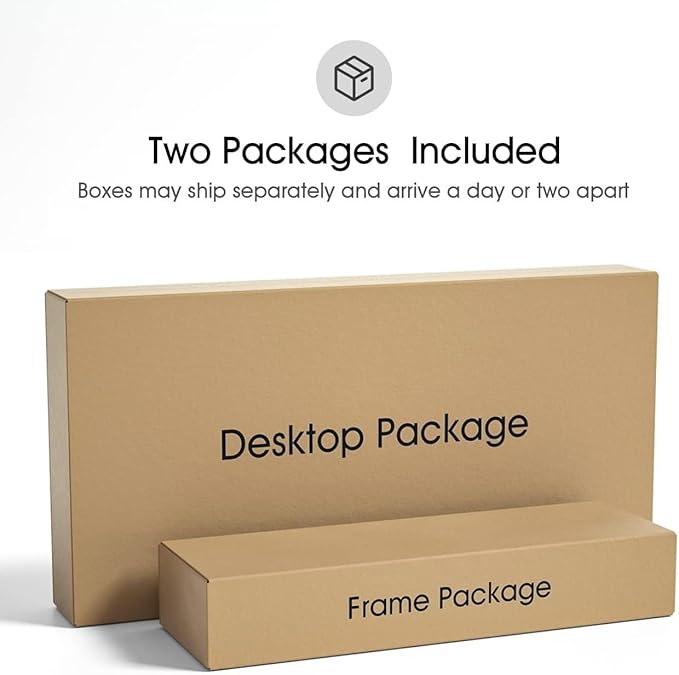 FEZIBO One-Piece Standing Desk Adjustable Height Stand up Home Office Desk, 48x24 Inch Electric Standing Computer Desk, with 4 Memory Presets, Fixable casters, Rustic Brown