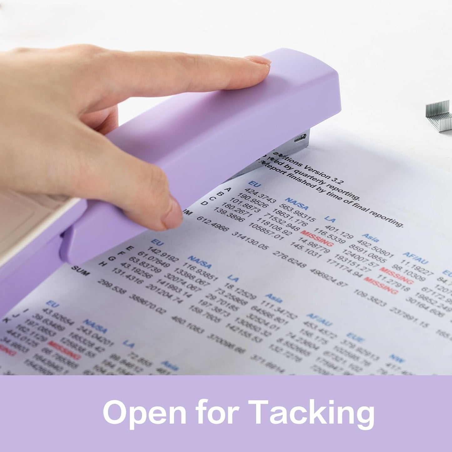 Deli Stapler, Desktop Stapler, 2 Pack, Office Stapler, 25 Sheet Capacity, Includes 2000 Staples and 2 Staple Removers, 2 Pack,Purple