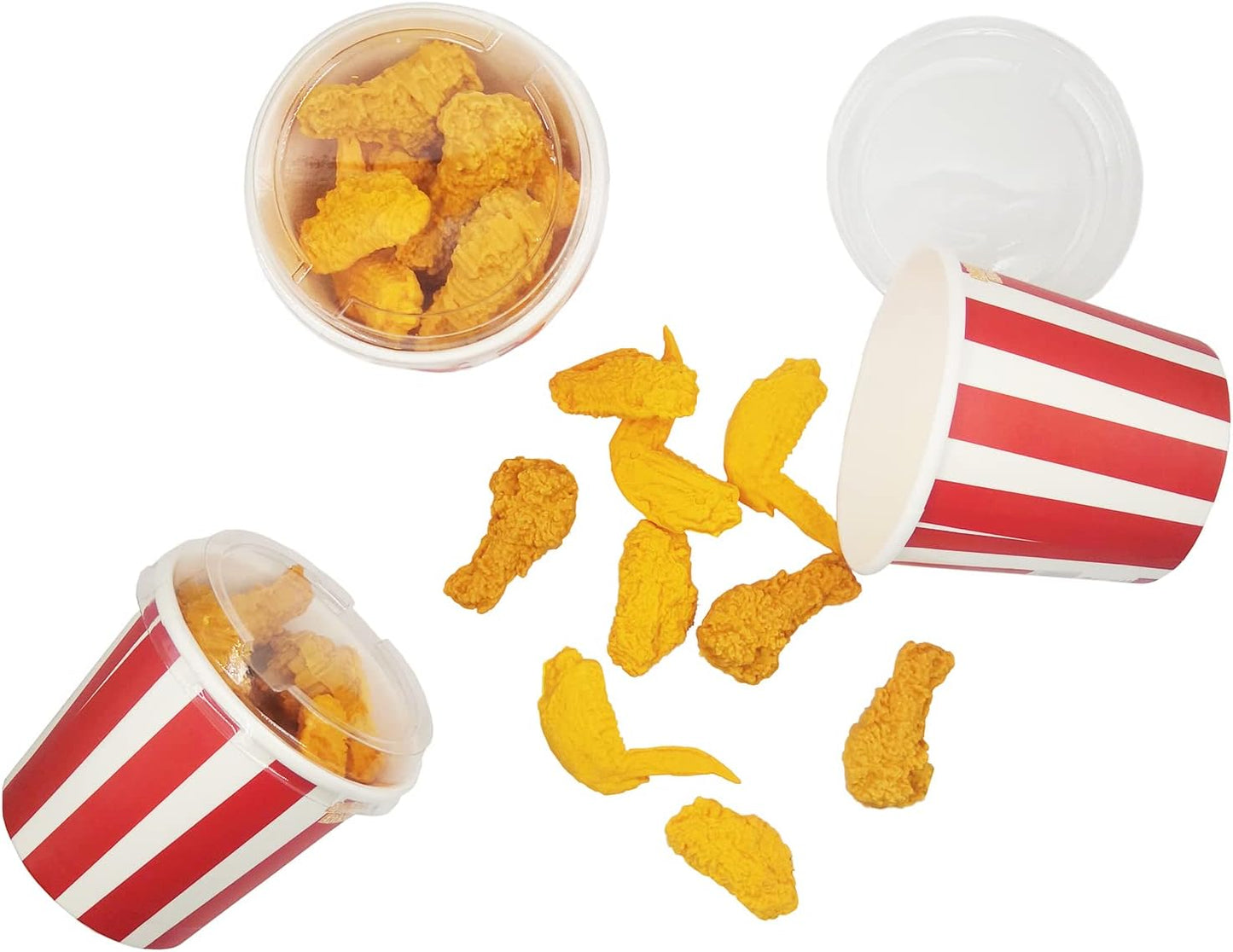 Food Erasers 27 Pack Fried Chicken Desk Pet Erasers for Kids Cute Fun School Supplies Prize Gifts Party Favors