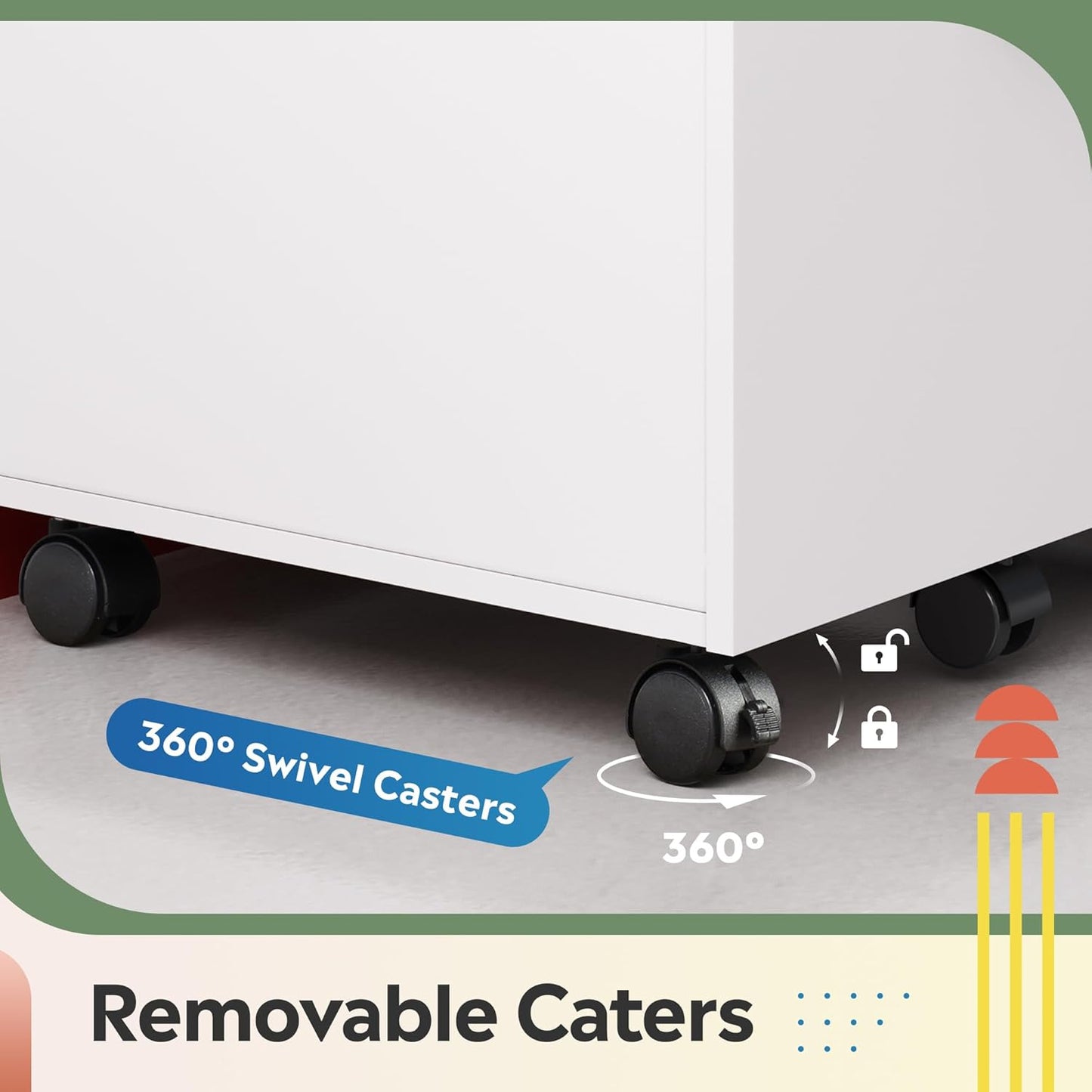 DEVAISE Wood Vertical File Cabinet