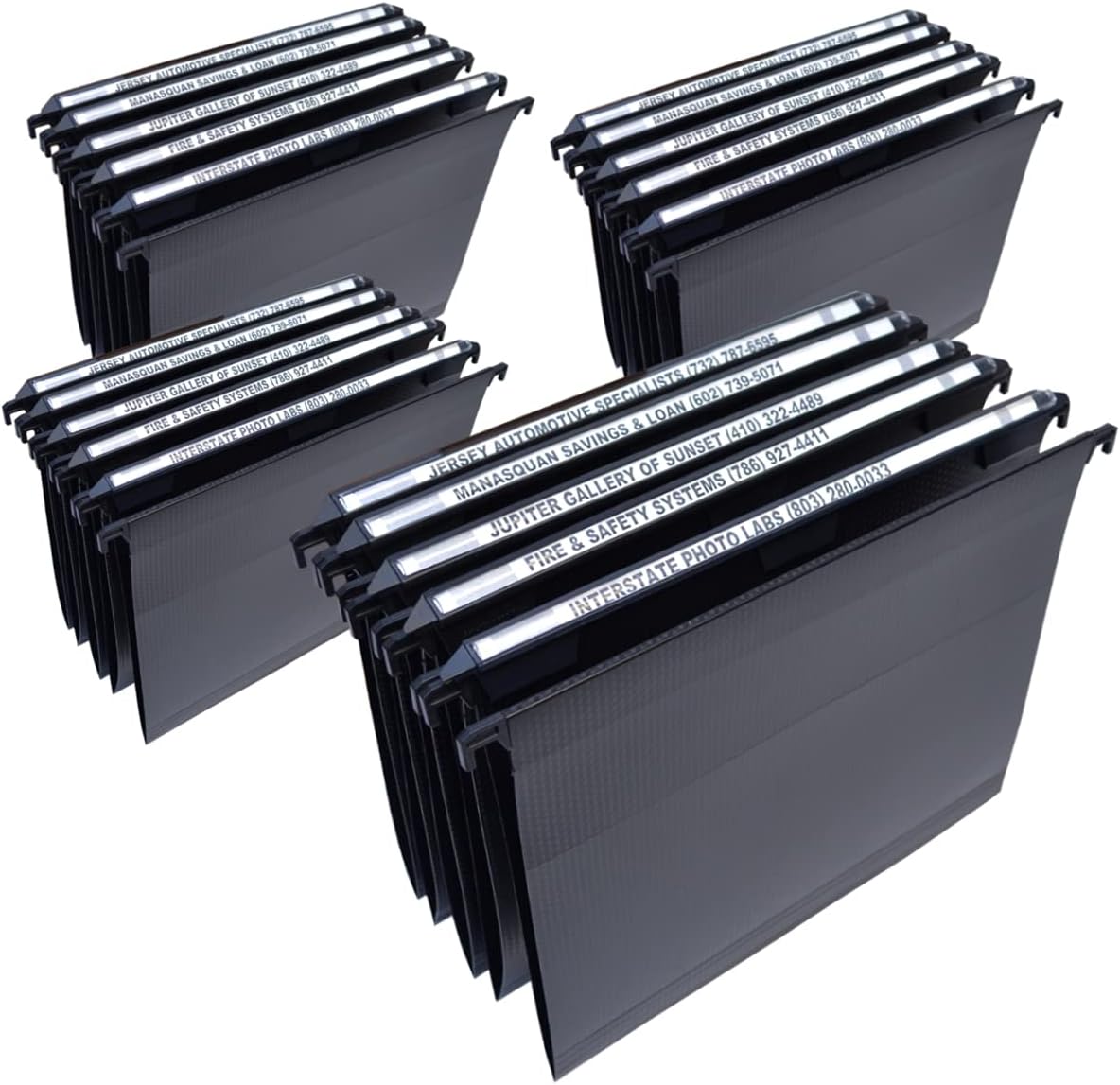 Ultimate Office MagniFile Hanging File Folders V Base Letter Size with 11 inch Magnified Indexes That Double The Size of Your File Titles to Find Files Fast. (Set of 20 Black)