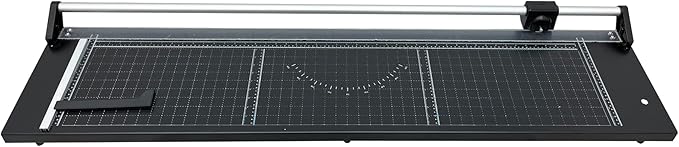 TECHTONGDA Rotary Paper Trimmer, 48" Cut Length, Professional Paper Cutter with 2 Spare Blades, Angle Line, Self-Sharpening, 8-10 Sheets Capacity for Offices, Schools and Crafts