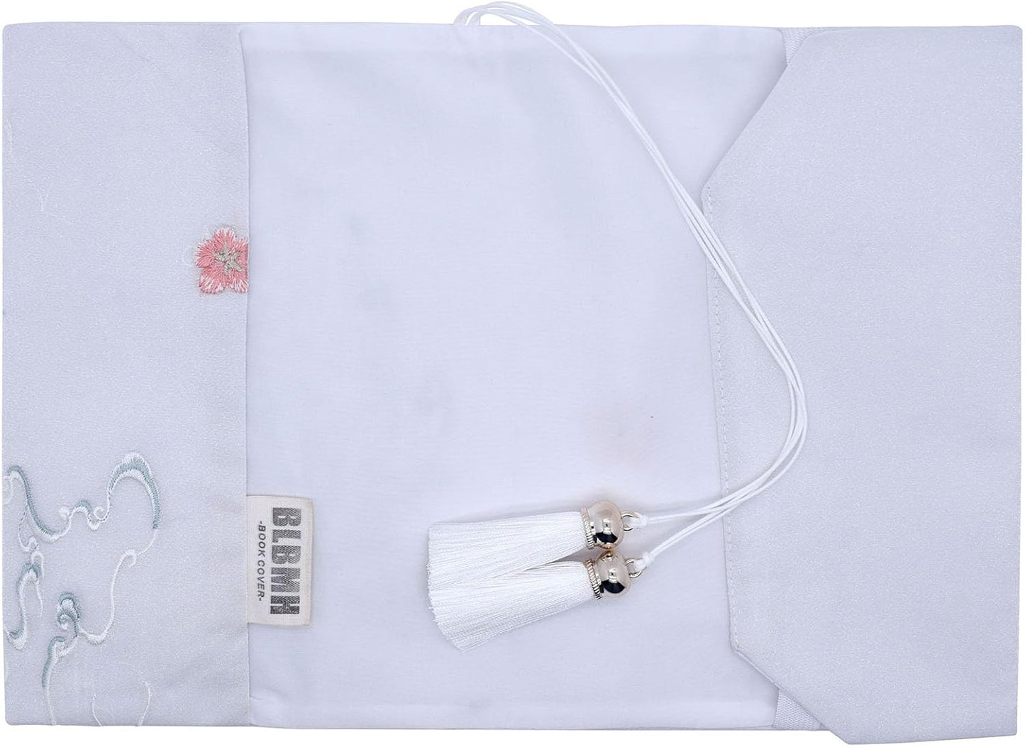 BLBMH Book Covers for Paperbacks Book Cover for Privacy Fit for 5.5x8.5 inch Embroidered Book Jacket Adjustable Book Sleeve Cover Fabric Softcover Protector for Notebook - Epiphyllum 8.5in