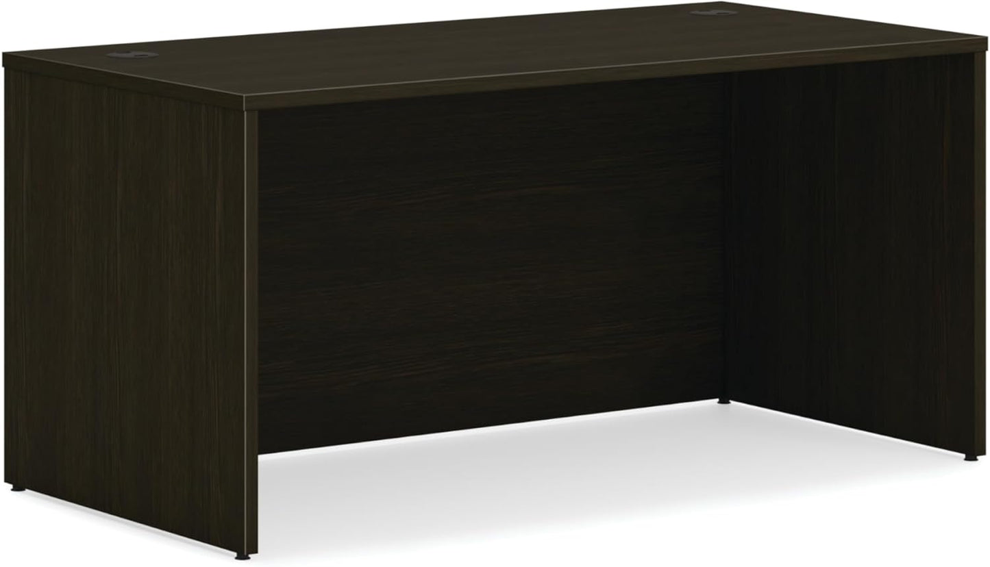 HON MOD Executive Desk 60-Inch Large Computer Desk Shell, Thick Wooden Laminate, Modern Table with Cord Management, 60" W x 30" D x 29" H, Java Oak