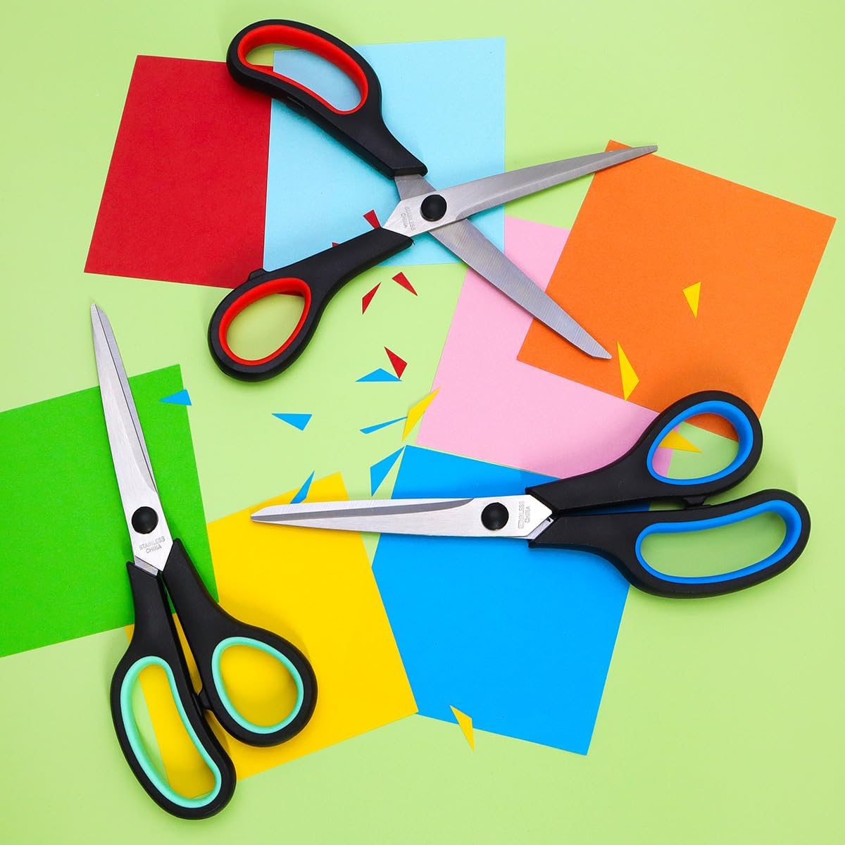 Vitoler Scissors All Purpose Heavy Duty,8.5" Kitchen Scissor for Food,Sewing Fabric Cutting, Right/Left Handed scissors for school