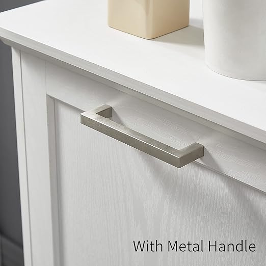 OLD CAPTAIN Tilt-Out Laundry Sorter Cabinet/Wooden Tilt Out Trash Cabinet, with Negative ion and deodorizing Function to Ensure The Cleanliness of The Kitchen Trash can(White)…