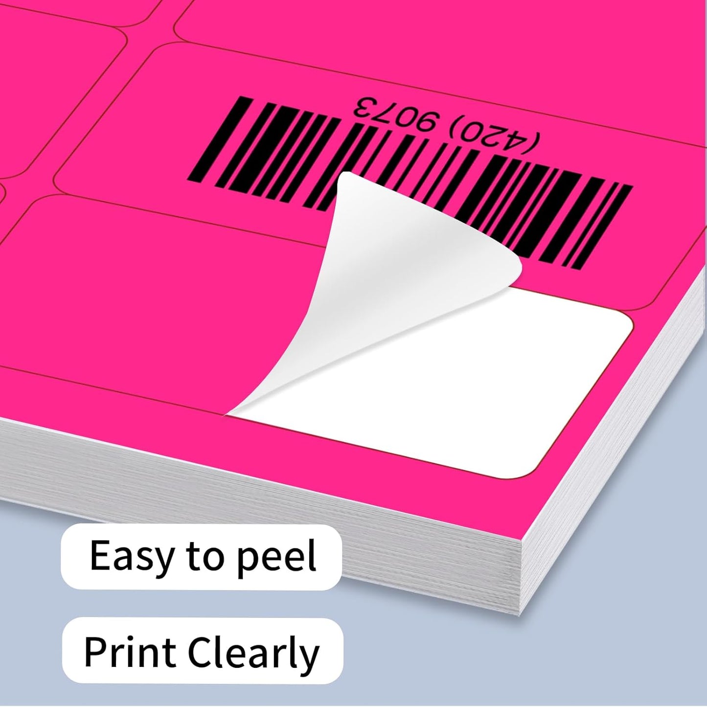 STARLIBOO 2" x 4" Colored Labels Stickers Fluorescent Bright Moving Labels for Laser/Inkjet Printer, Permanent Adhesive