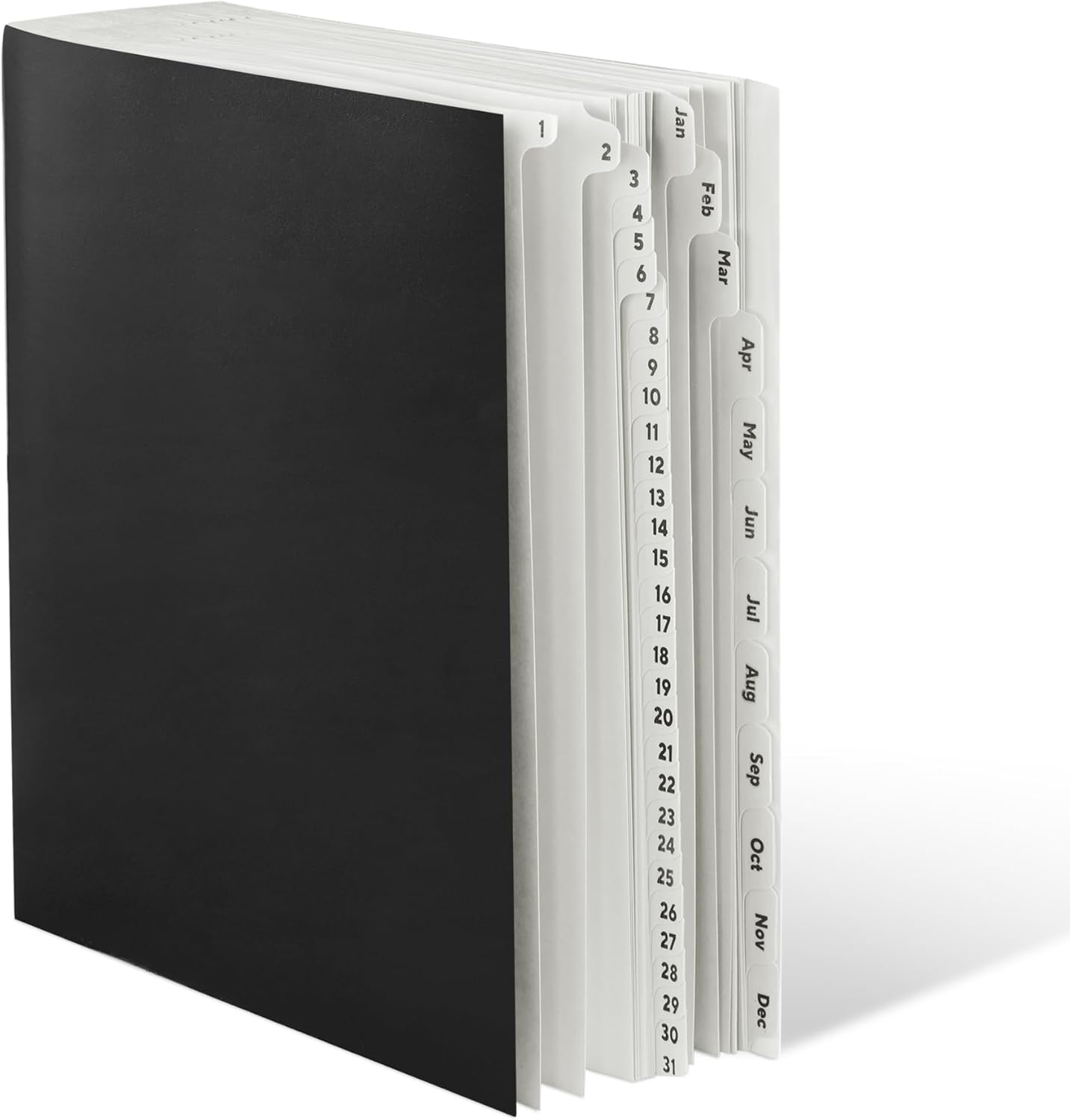 Amazon Basics Expanable Office File Sorter,Daily & Monthly File Organizer, Letter Size, Black