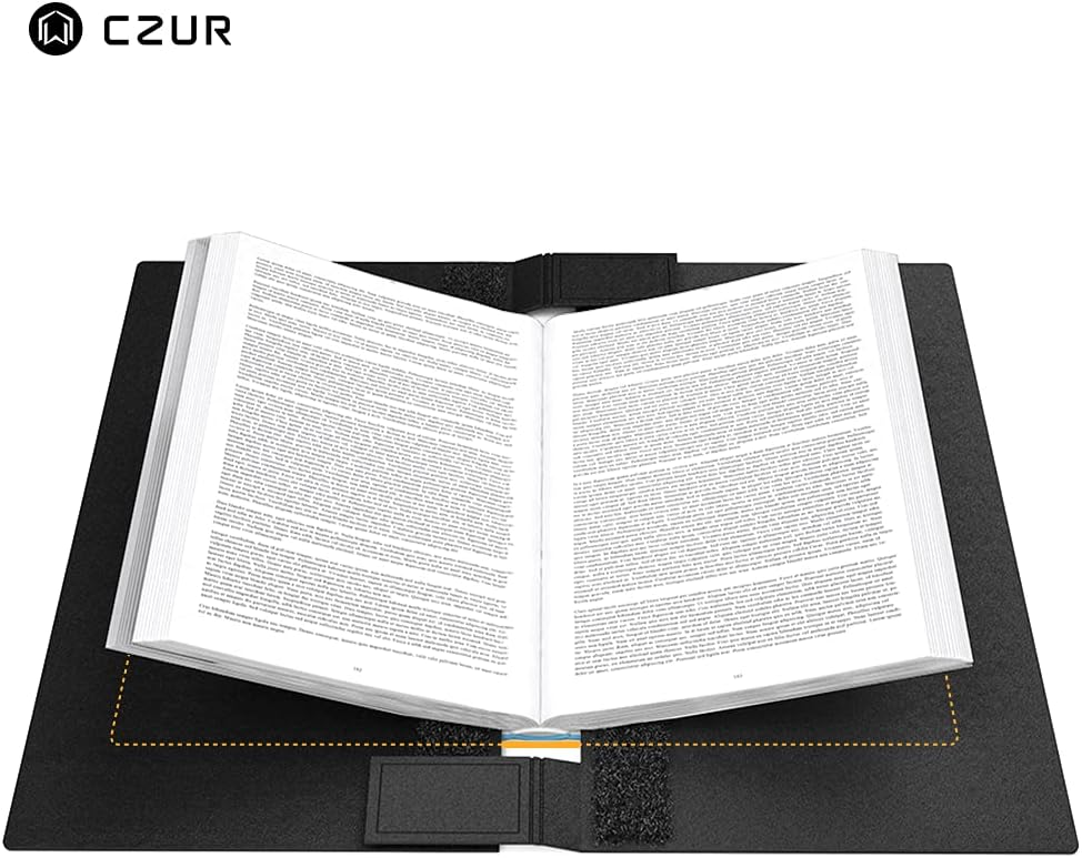 CZUR Assistive Cover 13.14-inch with Adjustable Hook&Loop Splash Resistant,PVC Material Cover for CZUR Book Scanner, Office&Home-Black