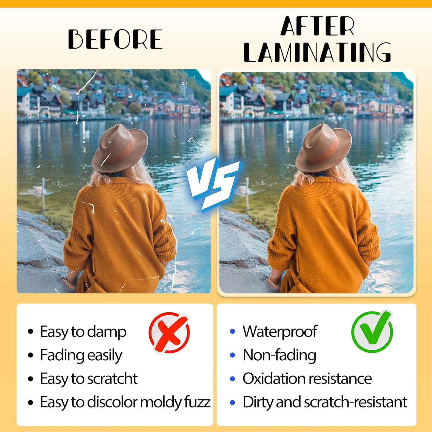 500 Pack Laminating Sheets, Holds 8.5 x 11 Inch Sheets, 3 mil, 9 x 11.5 Inches Thermal Laminating Pouches Lamination Sheet Paper for Laminator, Clear, Letter Size, Office and School Supplies