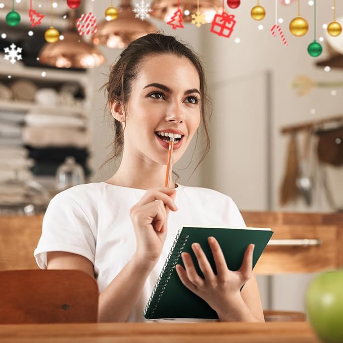 Yahenda 18 Pcs Spiral Notebook Bulk A5 Journal Lined 8.3'' x 5.5'' Writing Composition Paper Small Notepad Subject Notebook for Students Office Business Back to School Supplies (Deep Green,Red)