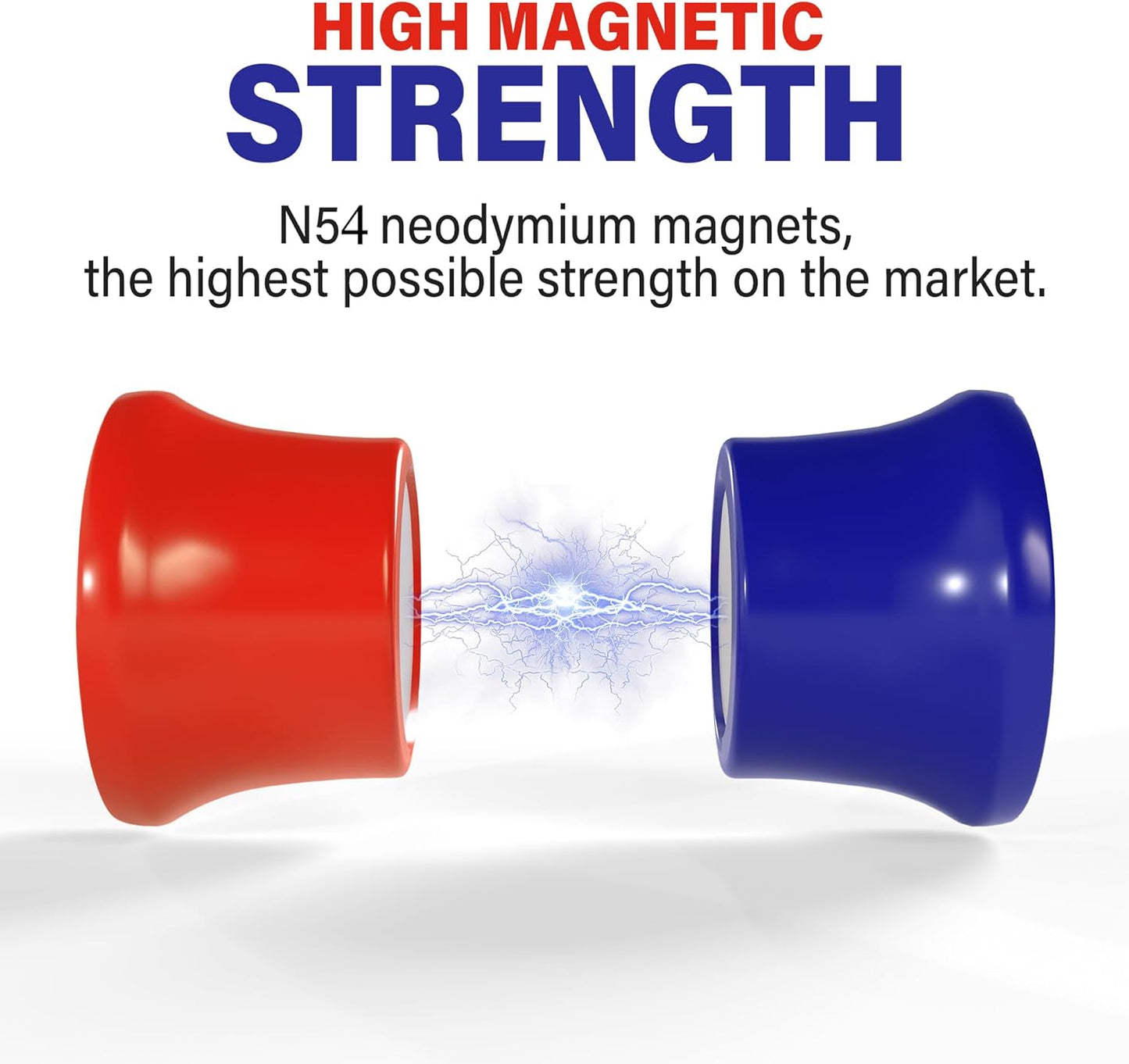 Strong Magnets for Whiteboard, Glassboard and Fridge (Orange, 8 Pack, Small). N54 Neodymium Rare Earth Heavy Duty Magnets for Home and Office Supplies.