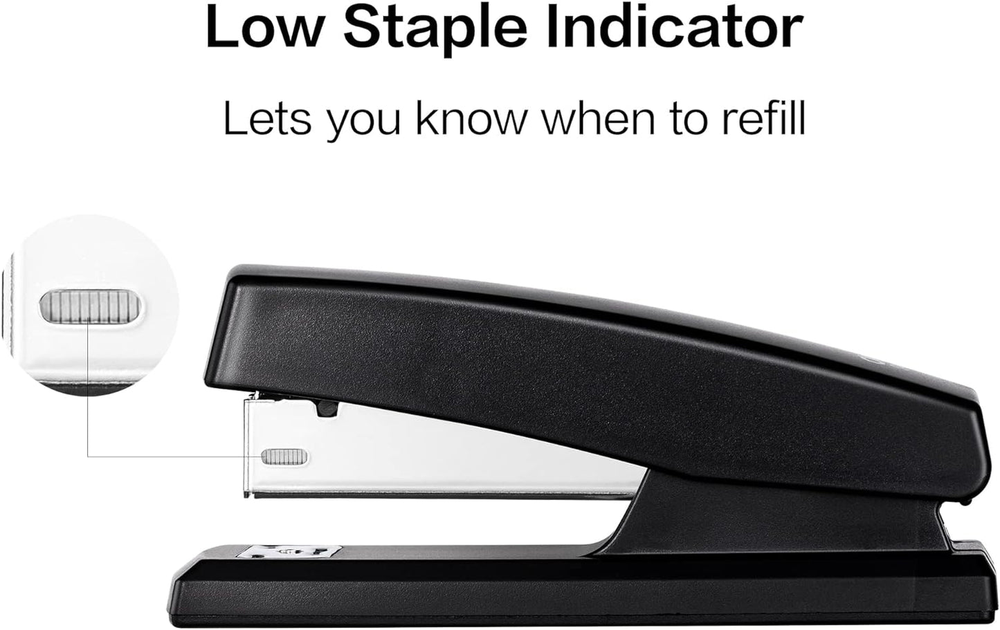 Deli Stapler, Desktop Staplers with 640 Staples, Office Stapler, 25 Sheet Capacity, Black