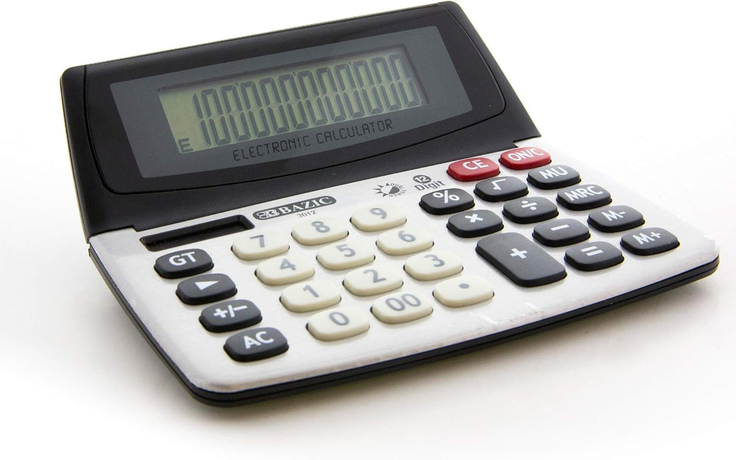BAZIC 12-Digit Dual Power Desktop Calculator with Adjustable Display (Case of 72) (3012-72)