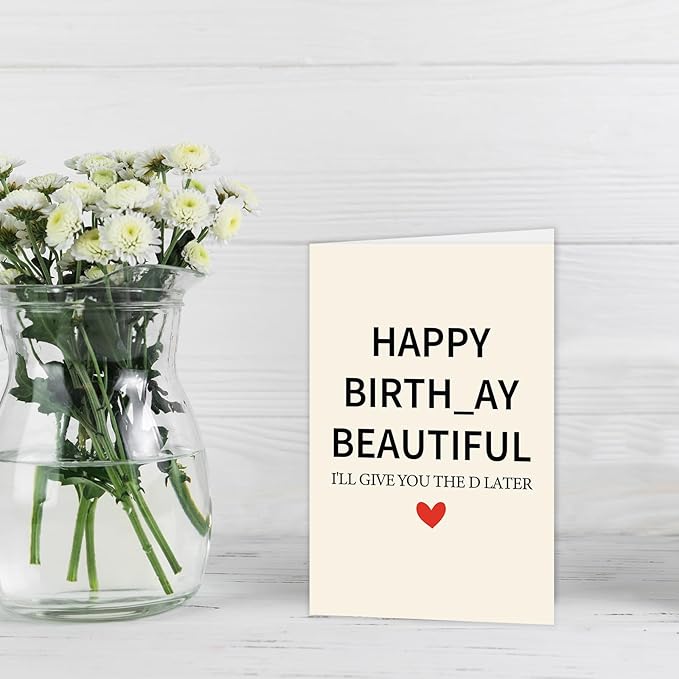 Funny Birthday Card for Wife from Husband, Best Gift for My Wife Birthday, Happy Wife Birthday Gift Ideas for Her, Sweet Birthday Card for Women Her Girlfriend