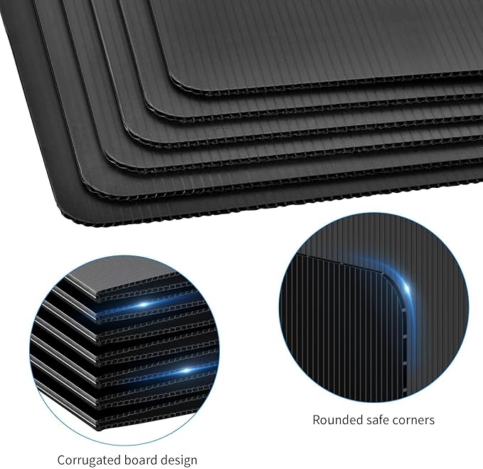 Privacy Shields for Student Desks, Inspirational Privacy folders for Student Testing Desk Dividers- Includes Extra Labels, Black (Pack of 24)