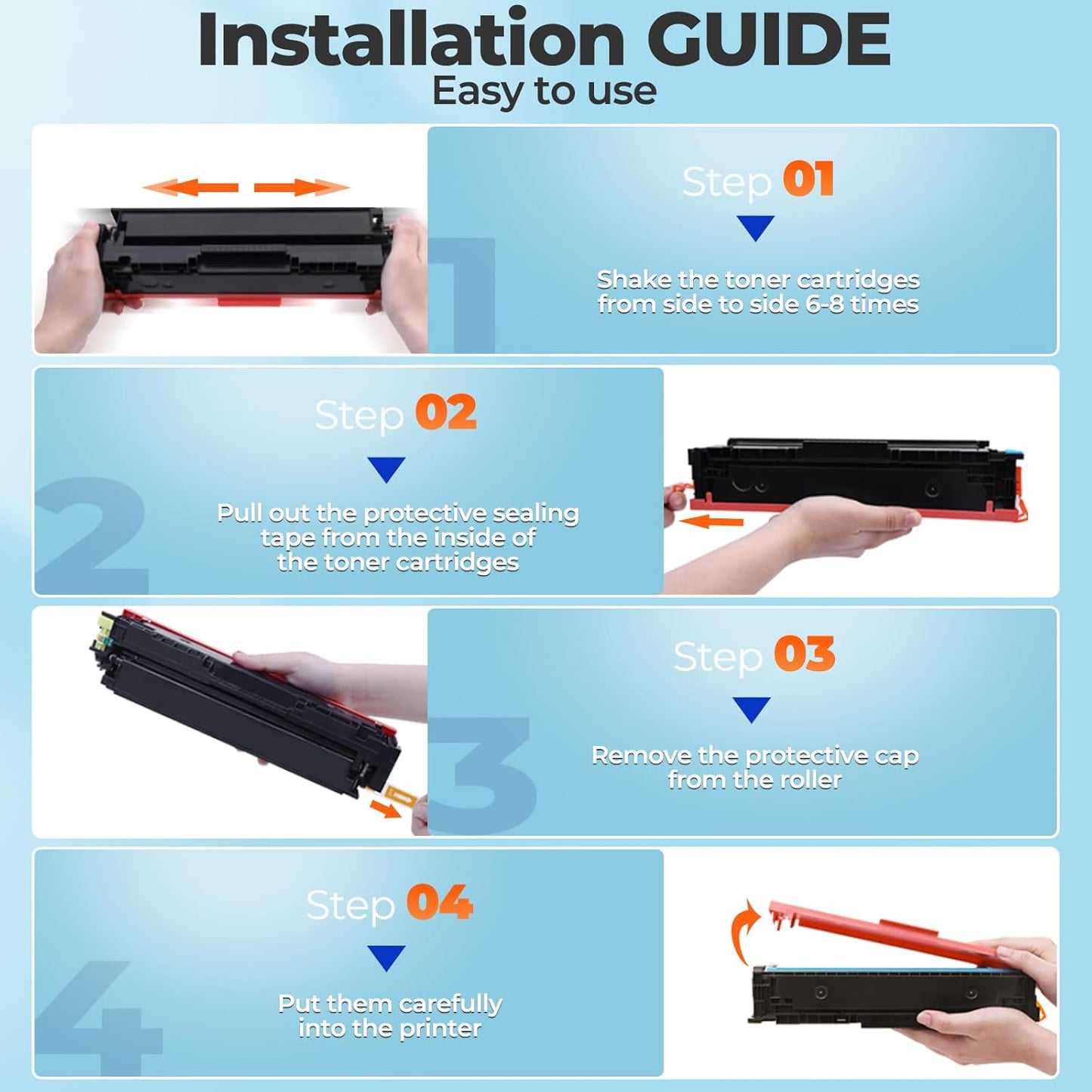 206A Toner Cartridges M283fdw M283cdw for HP 206A 206X Toner Cartridges 4 Pack, HP206A HP206X 206 Toner Cartridge Set for Color Laserjet Pro MFP M255dw M283cdw M283fdw M283fdn M282nw M255nw Cartridge