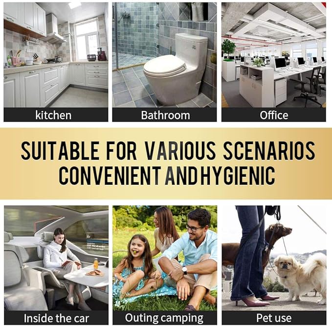 Handle Trash Bags 4 Gallon 100 Counts Small Garbage Bags for Office,Kitchen,Bedroom Waste Bin, Rubbish,Trash Can Liner