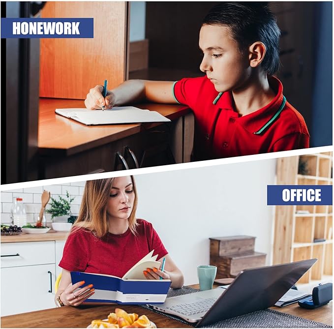 Lined Journal Notebook, 6Pack(Blue), 160 Pages, Medium 5.7 inches x 8 inches - 100 gsm Thick Paper, Hardcover