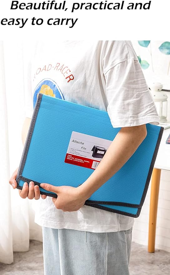 Premium Quality Plastic Expanding File Folder Document Organizer, 3.5" Expansion, A4 Letter Size for Home School Office Organization, 3 Pack