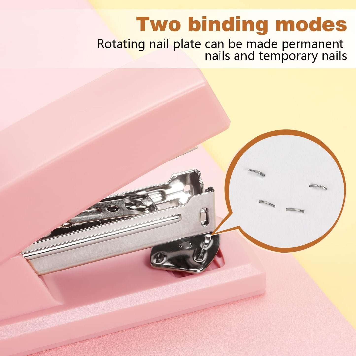 Tamaki Stapler, Office Stapler, Small Staplers for Desk, Pink