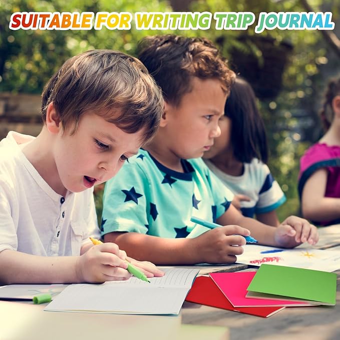 Gueevin 30 Pcs Blank Books for Kids to Write Stories Bulk Composition Notebooks Colorful Soft Cover Notebooks for Drawing Ruled Lined Journals Sketching Kindergarten Easter Gift (Classic Colors)