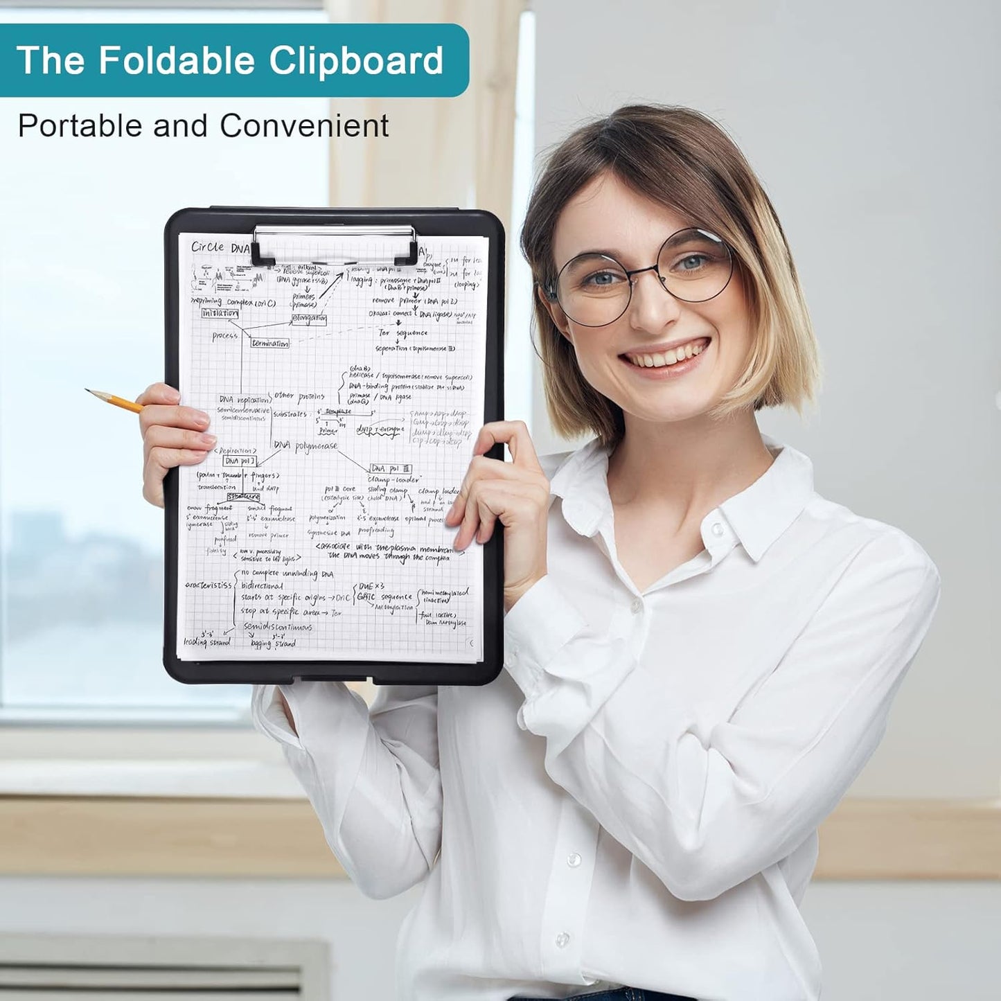 Epakh 12 Pcs Clipboard with Storage Bulks Plastic Storage Foldable Nursing Clipboard with Low Profile Clip for Student Teacher Nurse Employee, 9.5 x 13.5 Inch