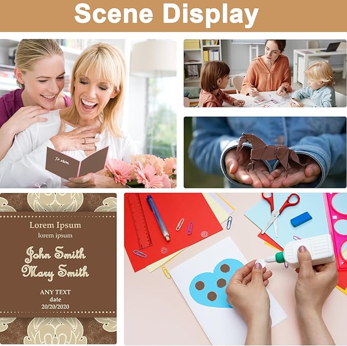 120 Sheets Coffee Color Cardstock 8.5 x 11 Printer Paper, 92lb Dark Brown Card stock for DIY Cards Making, Crafting, Thank You Cards, Invitations, Menus